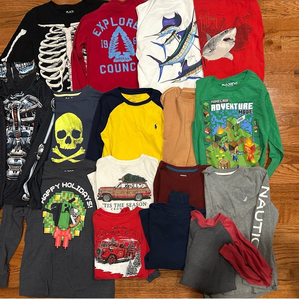 Boys long sleeve shirts size medium/10 - lot of 16